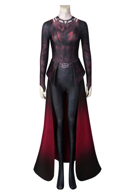 Halloween Carnival in The Multiverse of Madness Superhero Outfit Wanda Cosplay Printing Jumpsuit Scarlet Witch Costume