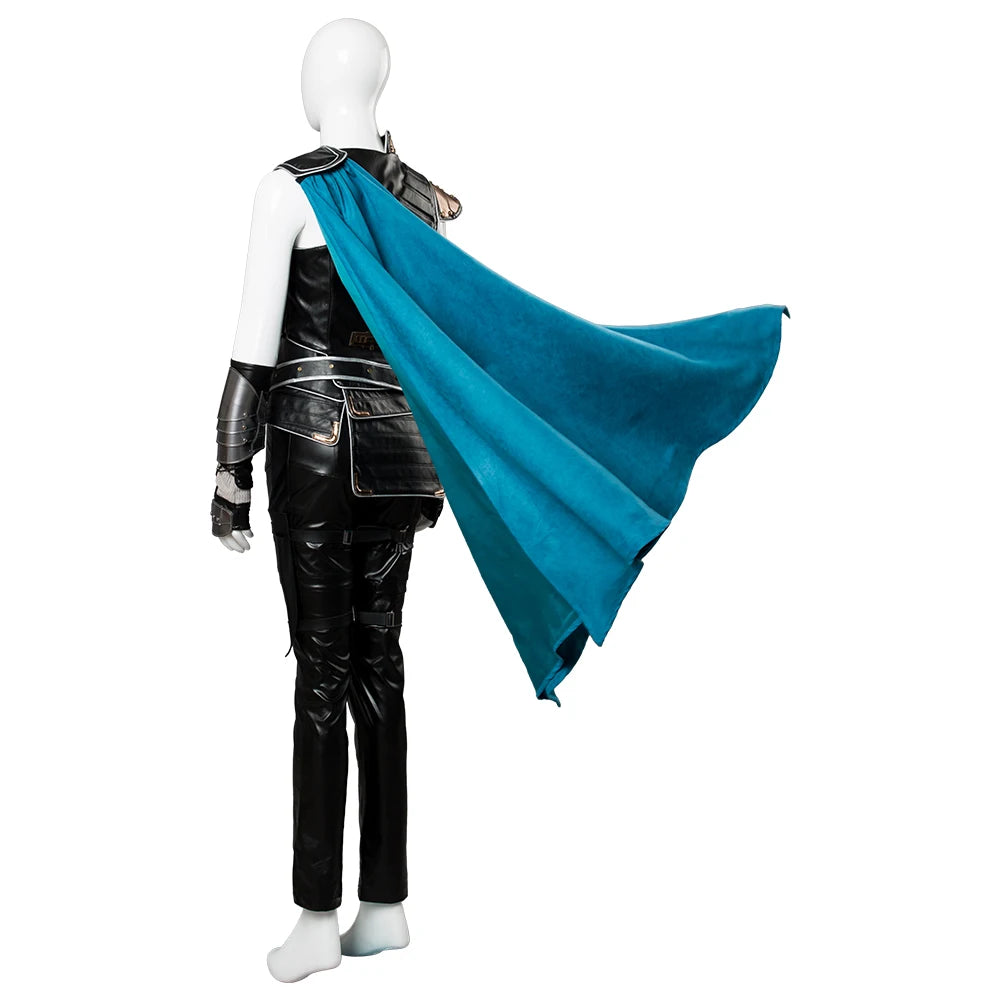 Valkyrie Inspired Female Superhero Costume with Cape for Adult Women Cosplay Halloween Roleplay Outfit