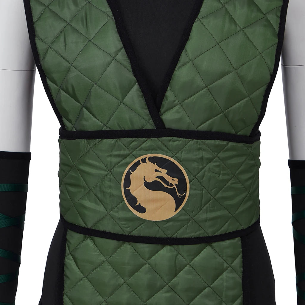 Reptile Mortal Kombat Cosplay Costumes Women Sexy Reptile Green Uniform Set with Face Covering Halloween Reptile Costume