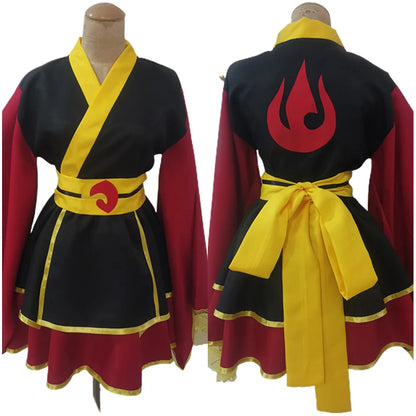 Zuko Cosplay Women Dress Costume Cartoon Avatar Cospaly Last Airbender Roleplay Outfits Kimono Skirts Girls Halloween Party Suit