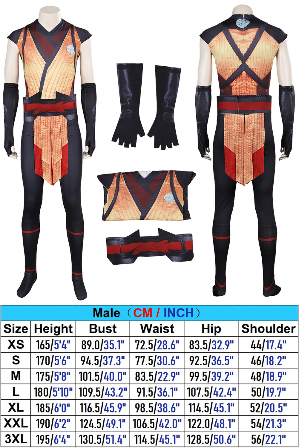 Scorpion Cosplay Fantasia Print Jumpsuit Mask Anime Game Mortal Kombat Costume Disguise Adult Men Halloween Carnival Party Cloth