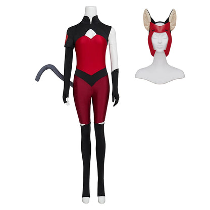 She-Ra Princess of Power Catra Cosplay Costume Women's Outfits Halloween Carnival Party Jumpsuit Outfits Catra Outfit with Mask