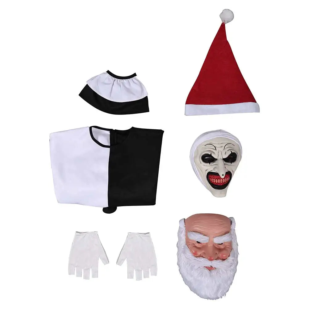 Fantasia Art Clown Cosplay Disfraz Costume Movie Terrifier Roleplay Outfits Male Fantasy Halloween Carnival Party Clothes