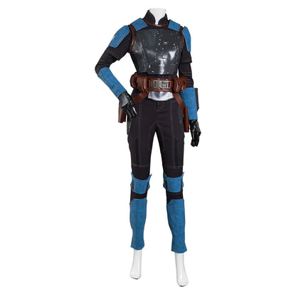 Bo Katan Kryze Cosplay Costume Jumpsuit with Belt for Women Halloween Carnival Outfit