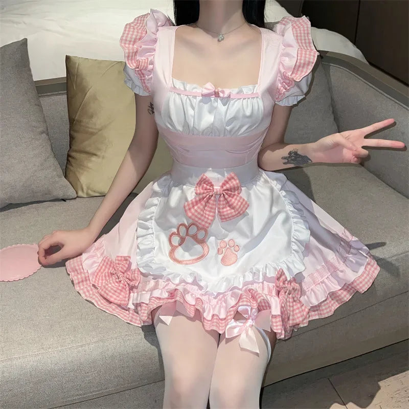 Two-dimensional Lolita Dress Sexy Goth Lolita  Lolita Grande Taille Japanese Maid Sweet Kitten Wild Maid Cosplay Cute Soft Girl