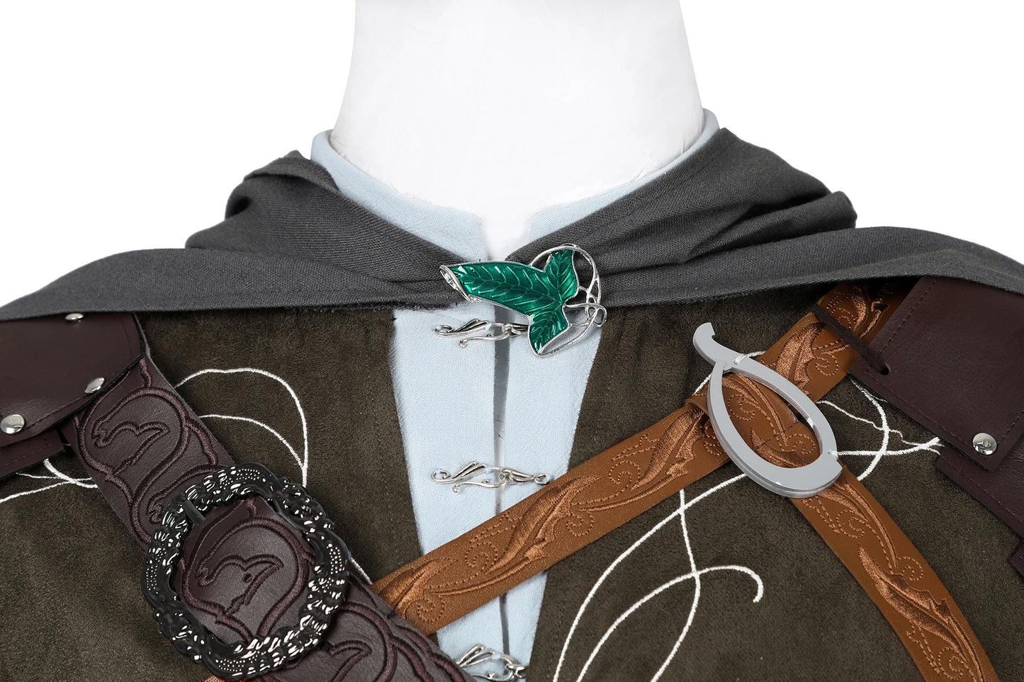 Legolas Cosplay Costume Full Set with Cloak Top Pants and Accessories Custom Size Available