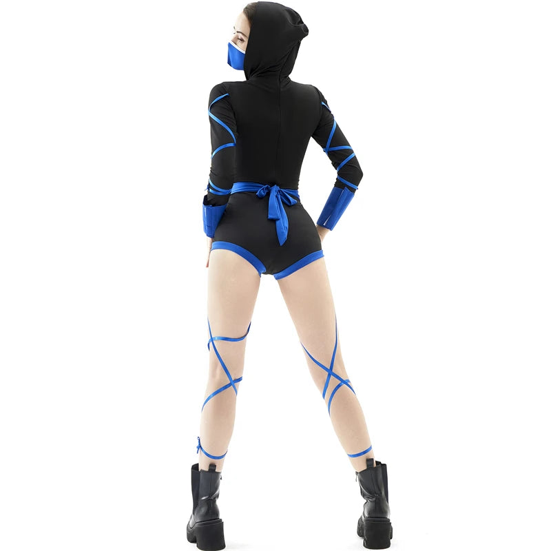 Anime Female Sexy Anime Dragon Warrior Ninja Cosplay Jumpsuit Uniform Set Female Adult Halloween Costume