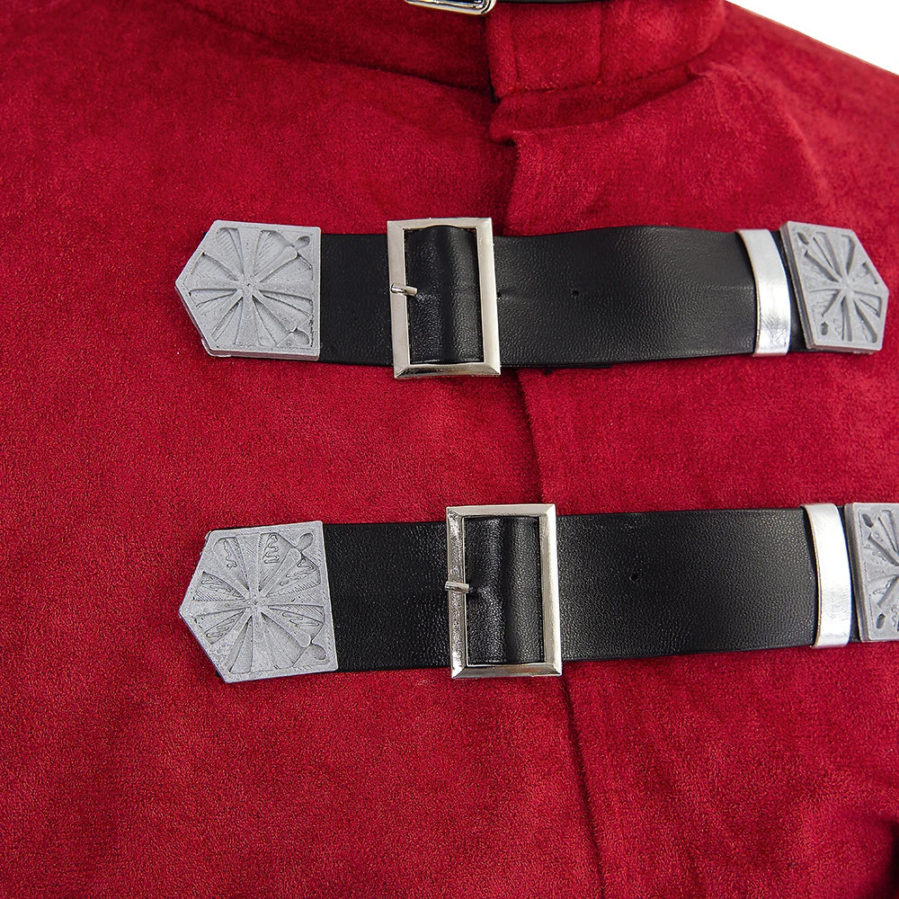 Vincent Valentine Cosplay Costume Red Cloak Leather Top Pants and Accessories Final Fantasy 7 Outfit Full Set