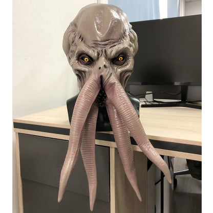 Game Lllithid Mind Flayer Squiddy Mask Cosplay Animal Octopuses Monster Latex Helmet Halloween Party Costume Props