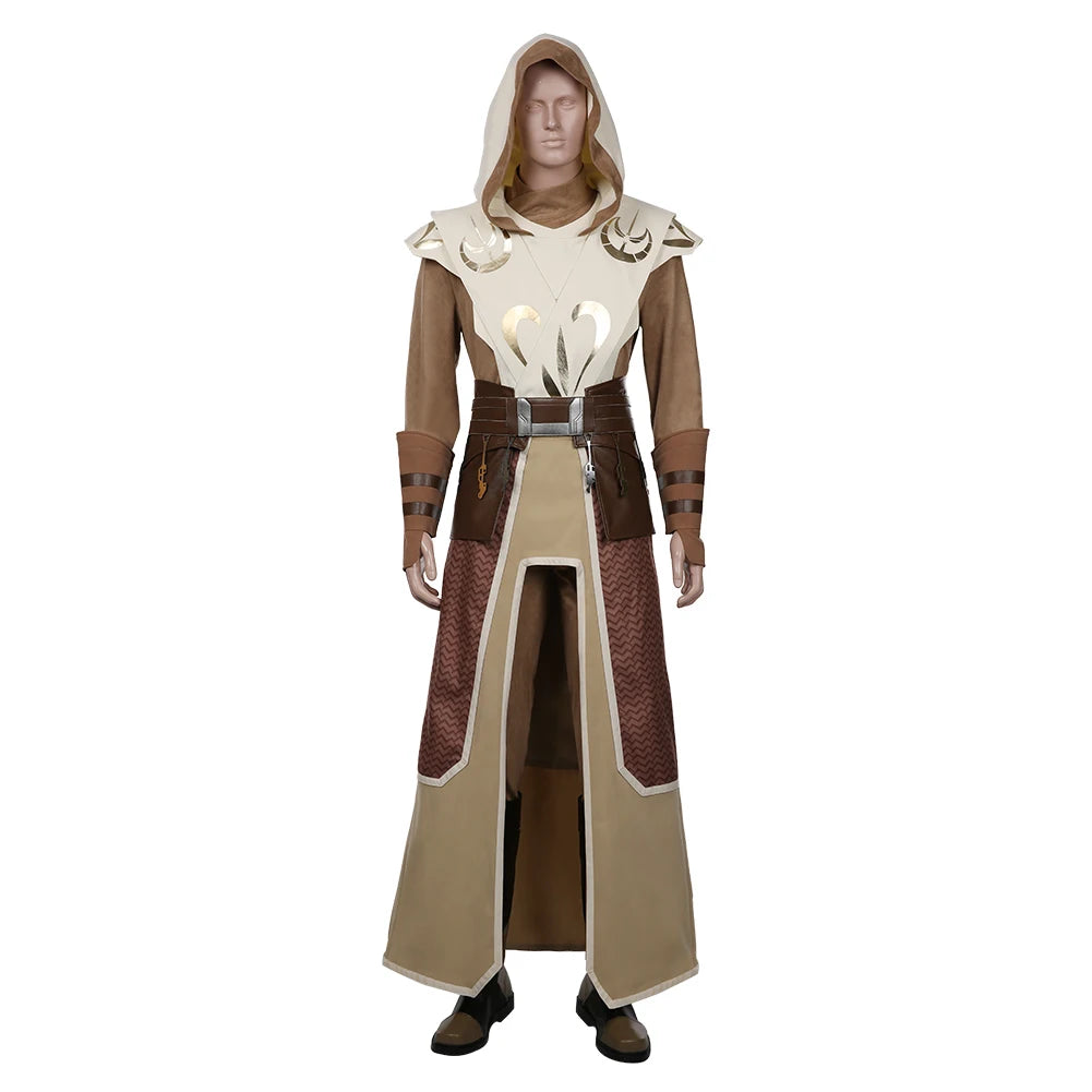 Temple Guard Cosplay Fantasy Movie Space Battle Costume Disguise Adult Men Cosplay Roleplay Outfits Male Halloween Clothes