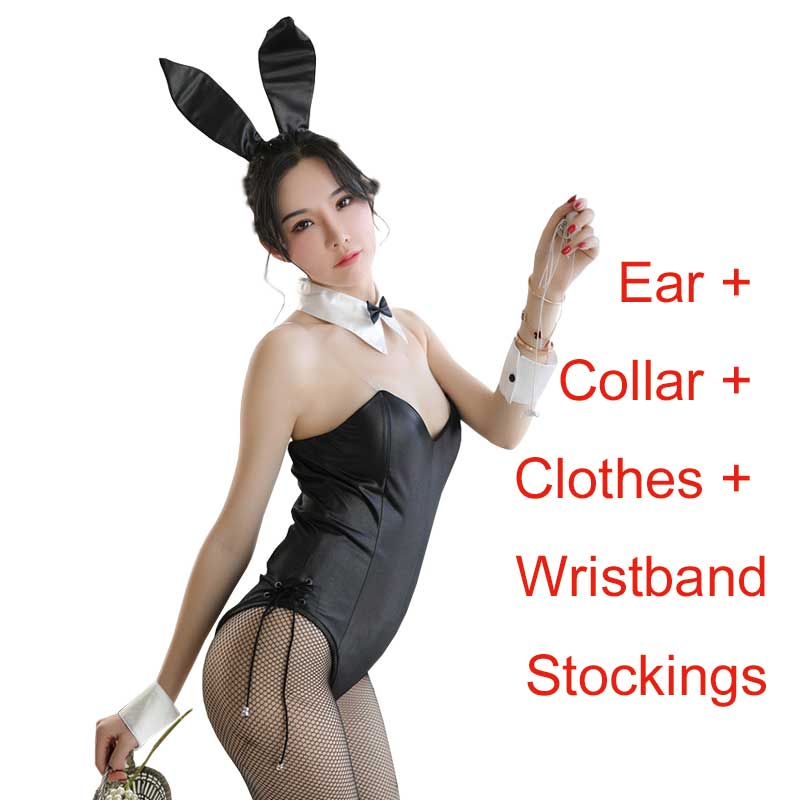 Seishun Buta Yarou Wa Bunny Girl Senpai No Yume Wo Minai Cosplay Halloween Costume for Girls Sexy Cute Bunny Faux Leather Rabbit