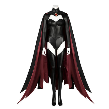 Sexy Female Madelyne Pryor Cosplay Costume Jumpsuit Cloak X Men97 Villain Uniform Outfit Halloween Carnival Leather Battle