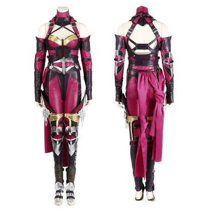 Sexy Woman Mileena Cosplay Costume and Accessories Halloween Comic Con Fancy Dress Outfit Custom Size