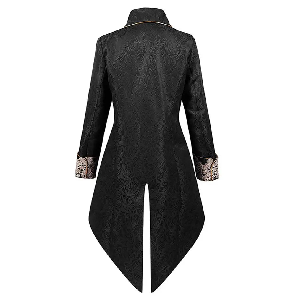 Fantasia Gothic Prince Cosplay Tailcoat Tuxedo Medieval Embroidery Vintage Disfraz Costume Male Halloween Carnival Party Clothes