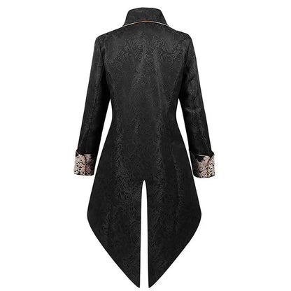 Fantasia Gothic Prince Cosplay Tailcoat Tuxedo Medieval Embroidery Vintage Disfraz Costume Male Halloween Carnival Party Clothes