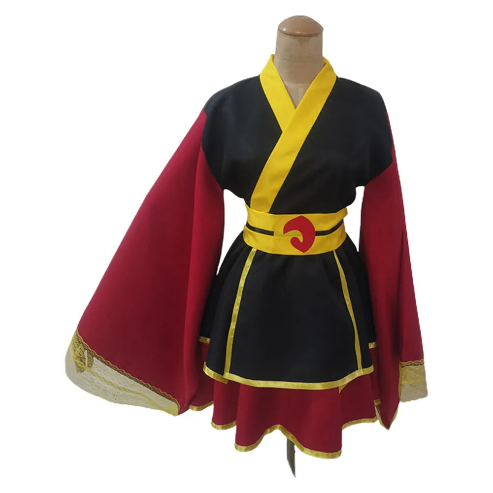 Zuko Cosplay Women Dress Costume Cartoon Avatar Cospaly Last Airbender Roleplay Outfits Kimono Skirts Girls Halloween Party Suit