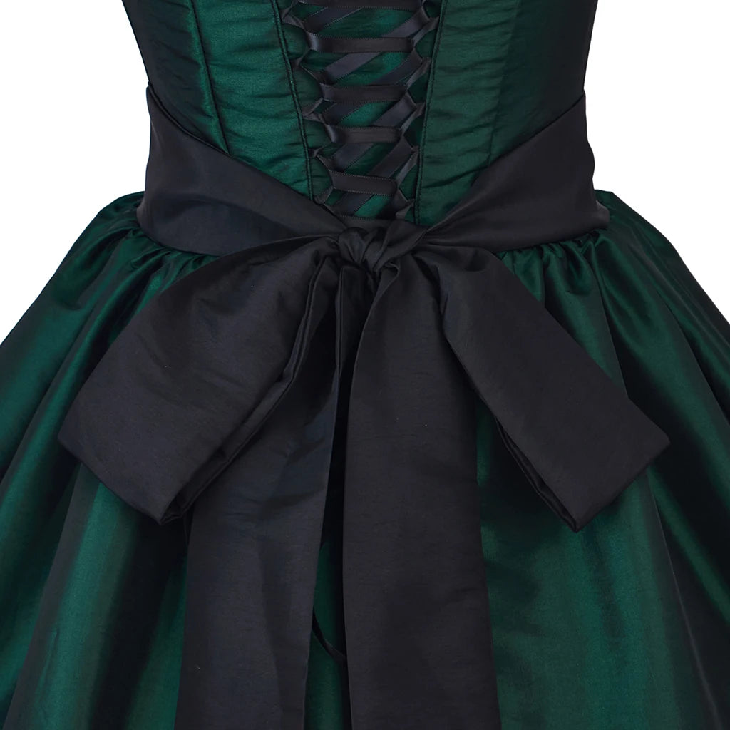 Medieval Green Women Renaissance Rococo Gothic Victorian Dress Southern Belle Girl Victorian Period Ball Gown Theater Costume