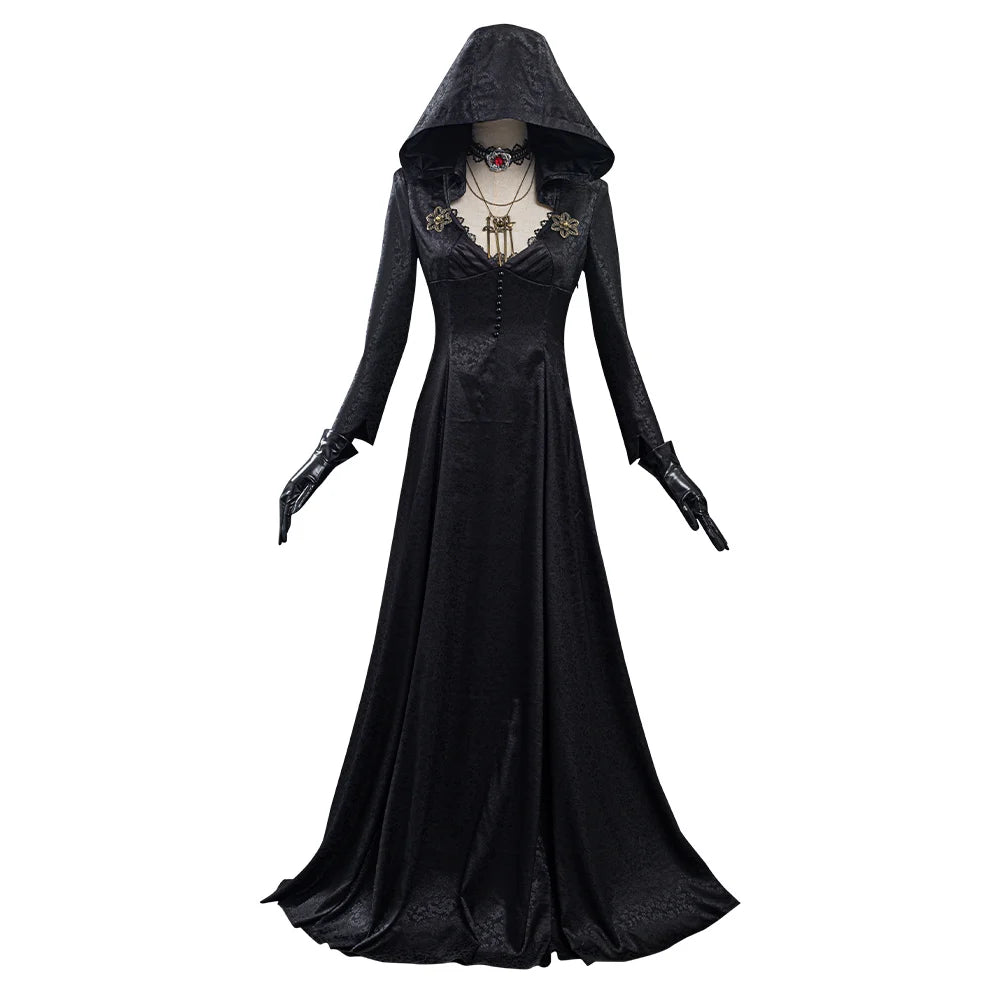 Evil Village Cosplay Costume Vampire Lady Outfits Women Halloween Carnival Party Clothes For Ladies Role Play