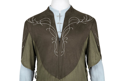 Legolas Cosplay Costume Full Set with Cloak Top Pants and Accessories Custom Size Available