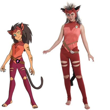 She-Ra - Princess of Power Catra Cosplay Anime Costume Women Uniform Outfits Halloween Carnival Clothes Suit