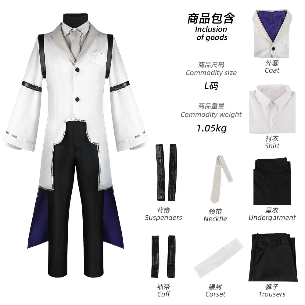 Sigma Cosplay Costume Anime BSD 4th Sigma Trench Uniform Suit For Halloween Comic Con Sigma Outfits