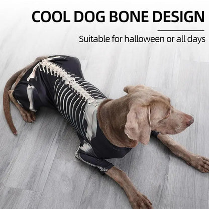 Skeleton Costumes For Dogs Cats Cosplay Party Sweater Halloween Skeleton Pet Clothes Pets Dress Up Jumpsuit Halloween Costume