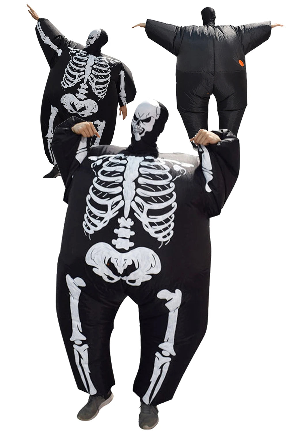 Skull Cosplay Fantasia Inflatable Clothes Doll Suit Adult Women Men Costume Male Female Fantasy Halloween Carnival Party Clothes