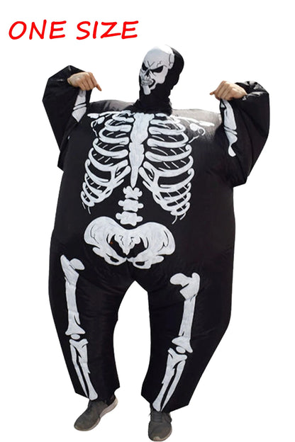 Skull Cosplay Fantasia Inflatable Clothes Doll Suit Adult Women Men Costume Male Female Fantasy Halloween Carnival Party Clothes