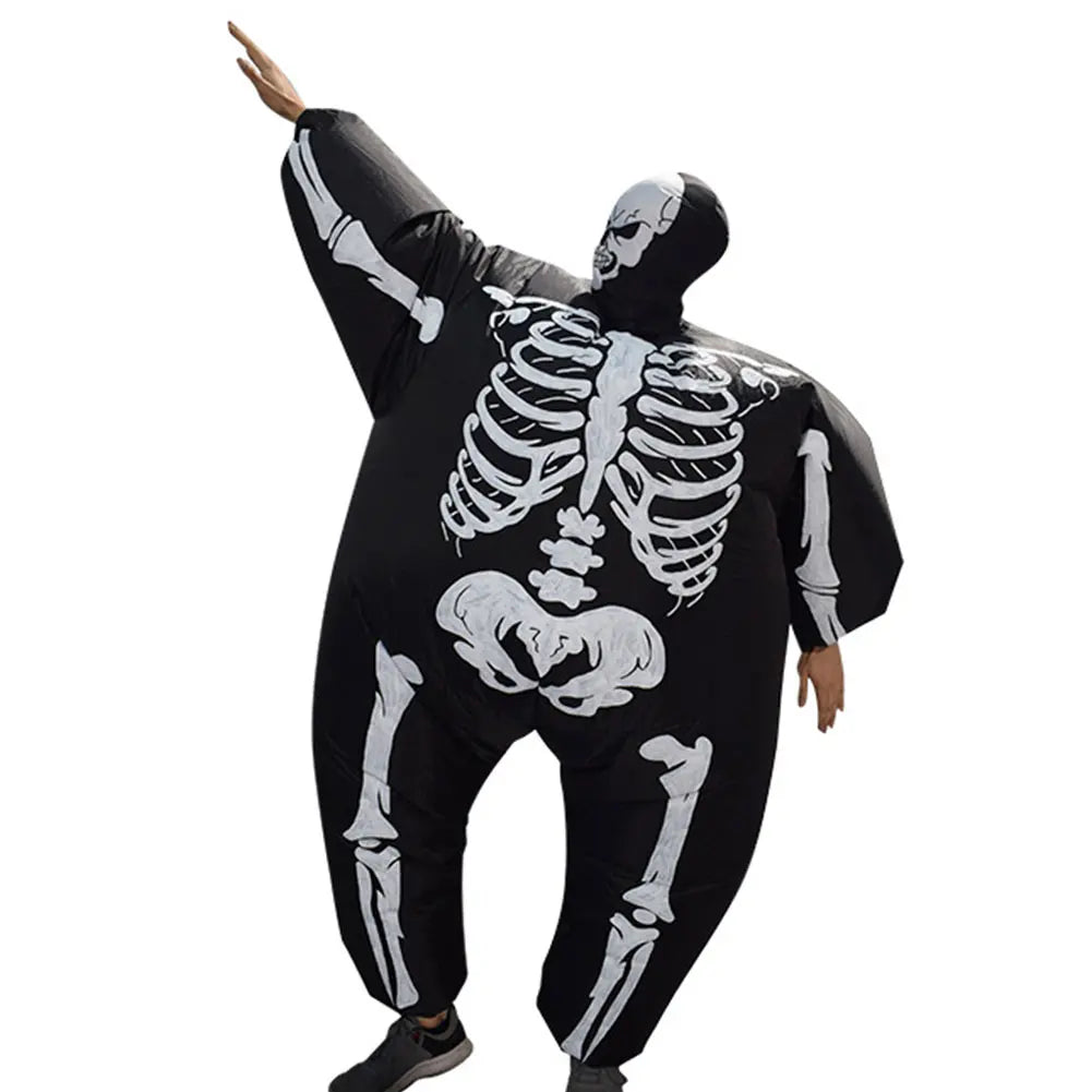 Skull Cosplay Fantasia Inflatable Clothes Doll Suit Adult Women Men Costume Male Female Fantasy Halloween Carnival Party Clothes