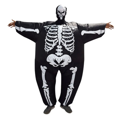 Skull Cosplay Fantasia Inflatable Clothes Doll Suit Adult Women Men Costume Male Female Fantasy Halloween Carnival Party Clothes