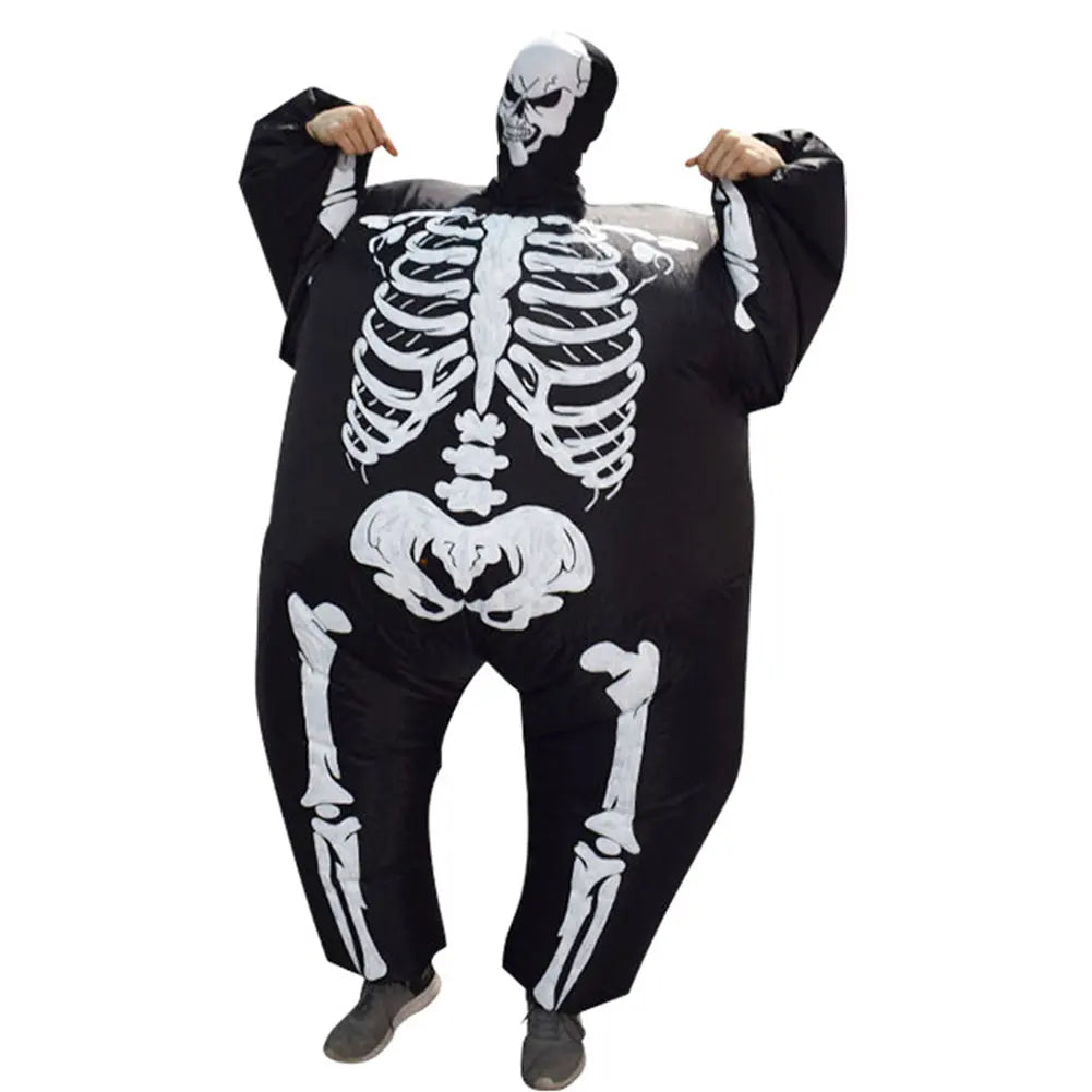 Skull Cosplay Fantasia Inflatable Clothes Doll Suit Adult Women Men Costume Male Female Fantasy Halloween Carnival Party Clothes