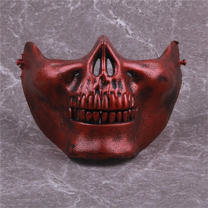 Skull Mask Horror Half Face Skeleton Mask For Halloween Hunting Game CS Cosplay Props Skull Shaped Face Protector