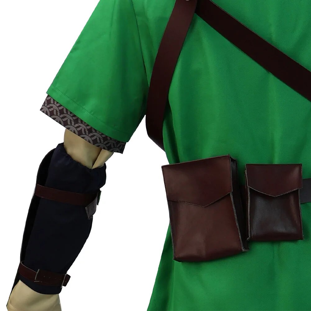 Skyward Sword Link Cos Zelda Cosplay Anime Costume Uniform Green Tops Pants Hat Gloves Set Outfits Halloween Party Disguise Suit