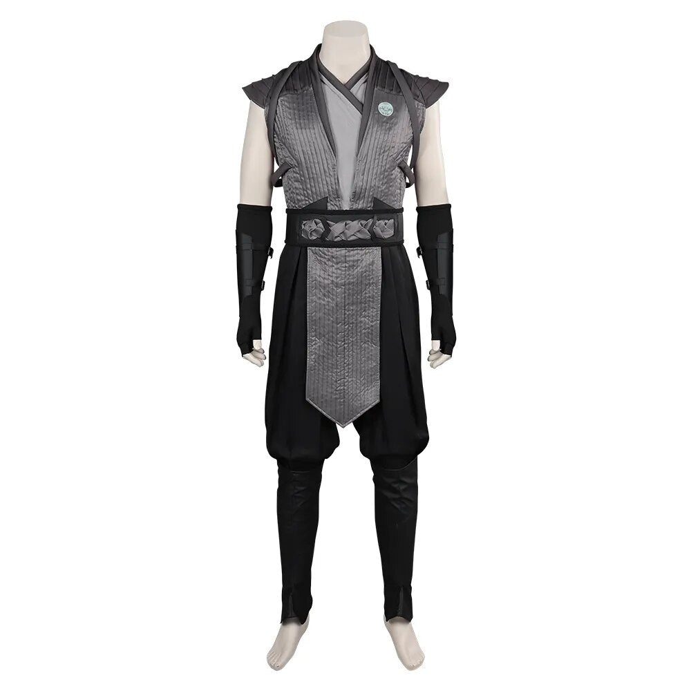 Smoke Cosplay Men Costume Mortal Cos Kombat Vest Pants Gloves Outfits Fighter Roleplay Halloween Carnival Party Suit