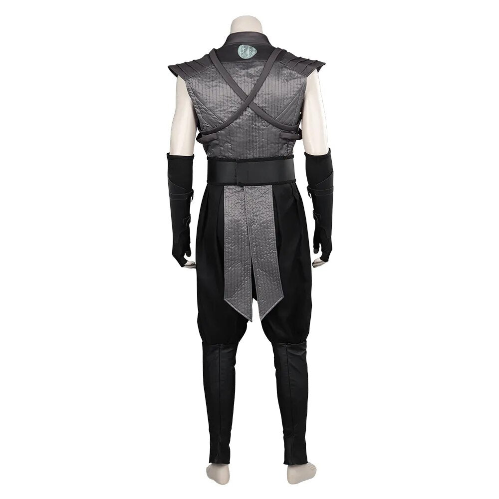 Smoke Cosplay Men Costume Mortal Cos Kombat Vest Pants Gloves Outfits Fighter Roleplay Halloween Carnival Party Suit