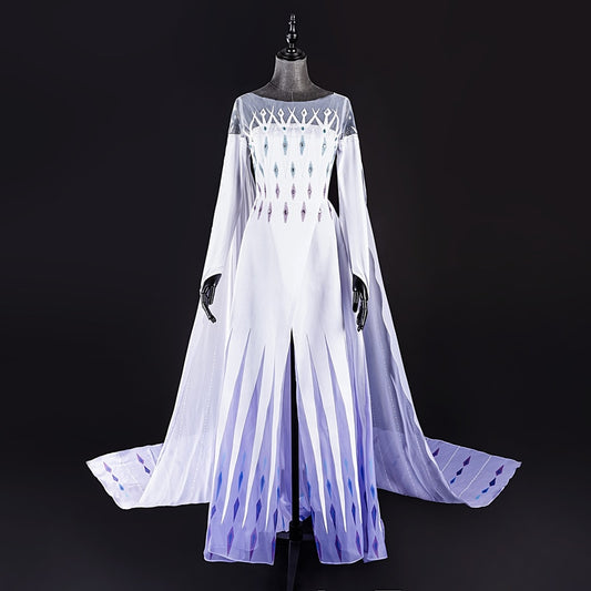 Snow Queen Elsa Dress Princess Cosplay Costume Women Adult Halloween Carnival Party For Girls Long Cloak Dresses