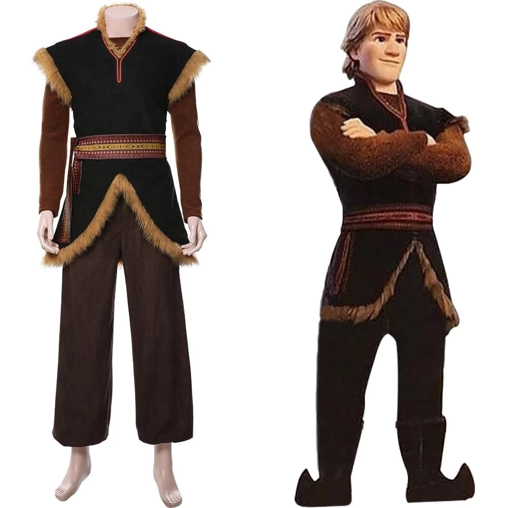 Snow Queen Kristoff adult Cosplay Costume Full setHalloween Carnival  Halloween Party Stage show  Cosplay Costume