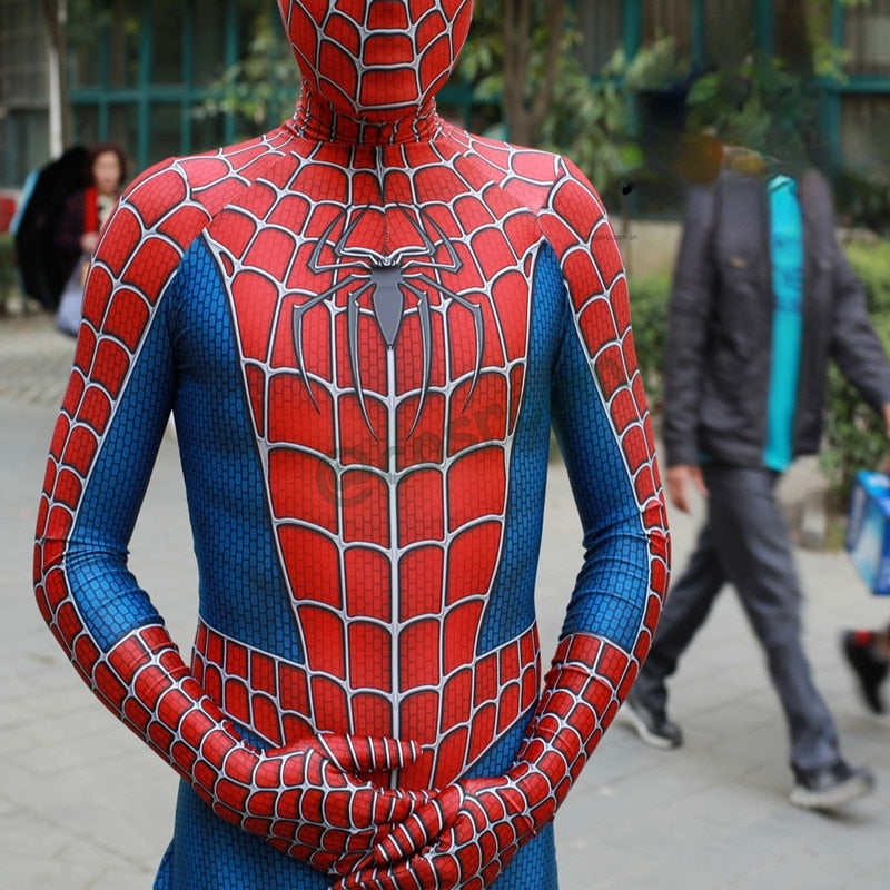 Spiderman Costume for Kids Adult Tobey Maguire Cosplay Bodysuit Superhero Zentai Suit Jumpsuit Halloween Carnival Party Costumes