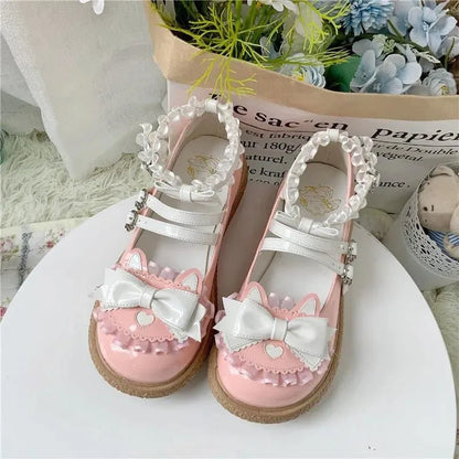 Spring Japanese JK Uniform Cute Little Leather Shoes Round Head Woman Retro Lolita Single Shoes