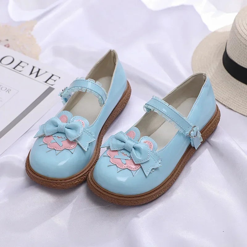 Spring Japanese JK Uniform Cute Little Leather Shoes Round Head Woman Retro Lolita Single Shoes