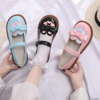 Spring Japanese JK Uniform Cute Little Leather Shoes Round Head Woman Retro Lolita Single Shoes