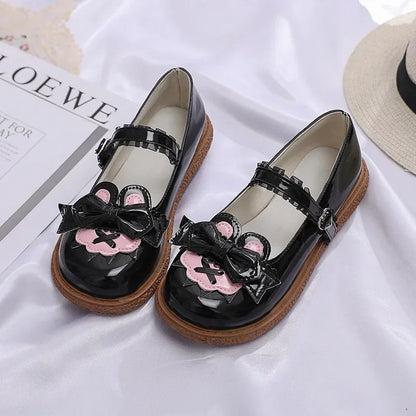 Spring Japanese JK Uniform Cute Little Leather Shoes Round Head Woman Retro Lolita Single Shoes