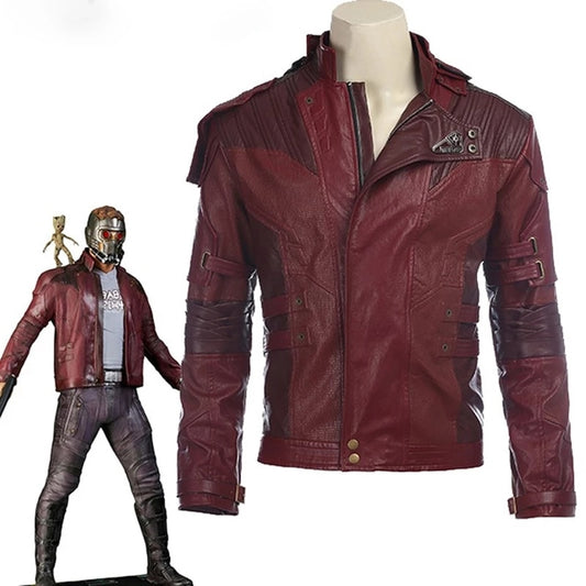 Star Lord Jacket Short Jacket Cosplay Halloween Costume Guardians of The Galaxy 2 Star Lord Cosplay Costume Leather Jacket