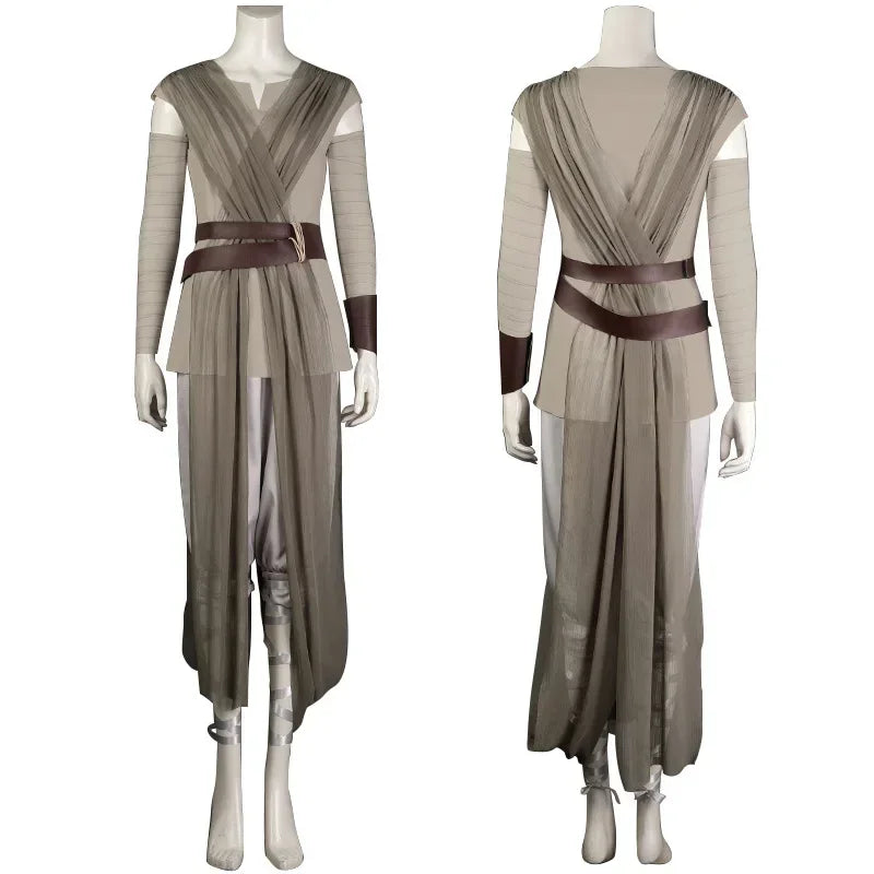 Rey Cosplay Costume The Rise of Skywalker Adult Costume Set for Women Halloween and Carnival Party