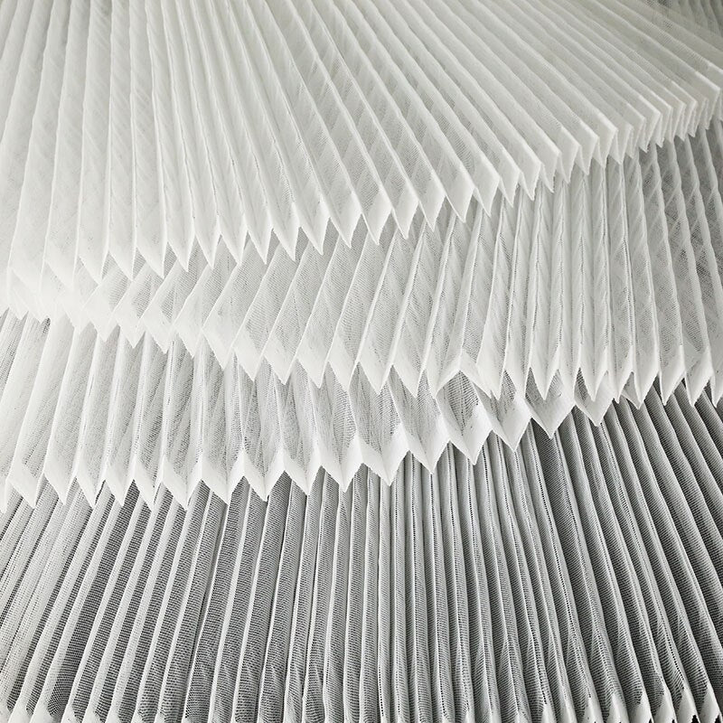 Stiff Pleated Organza Fabric Per Meter,Designer Mesh Fabric For Sewin -  Dashiki Trend