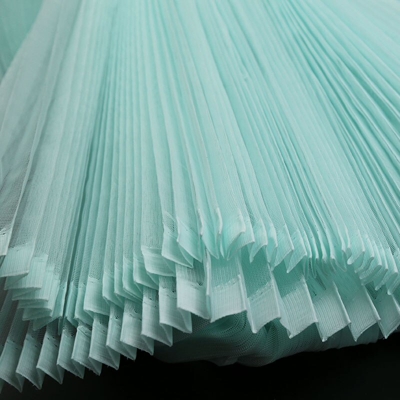 Stiff Pleated Organza Fabric Per Meter,Designer Mesh Fabric For Sewing Fashion Dress DIY Background Decoration Quilting Material