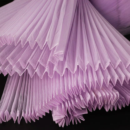 Stiff Pleated Organza Fabric Per Meter,Designer Mesh Fabric For Sewing Fashion Dress DIY Background Decoration Quilting Material