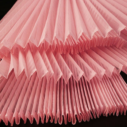 Stiff Pleated Organza Fabric Per Meter,Designer Mesh Fabric For Sewing Fashion Dress DIY Background Decoration Quilting Material