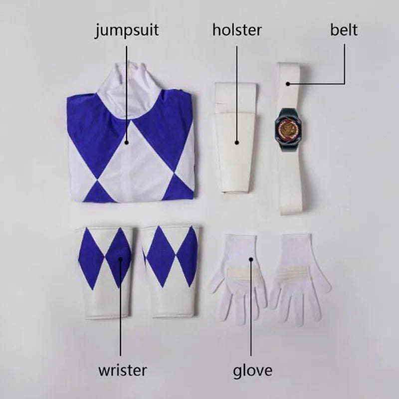 Blue Ranger Cosplay Bodysuit with Boots Superhero 3D Printed Halloween Costume Goushi Battle Suit