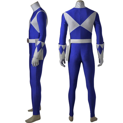 Blue Ranger Cosplay Bodysuit with Boots Superhero 3D Printed Halloween Costume Goushi Battle Suit